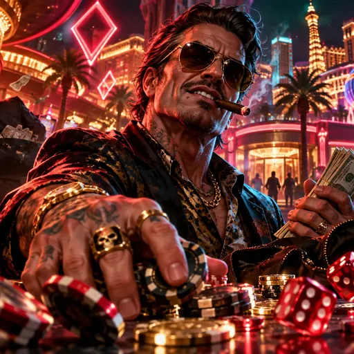 Benji Killed In Vegas pokie cover with a crime theme
