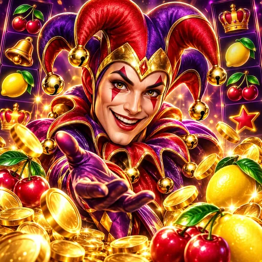 100 Joker Staxx pokie cover with joker and fruit symbols